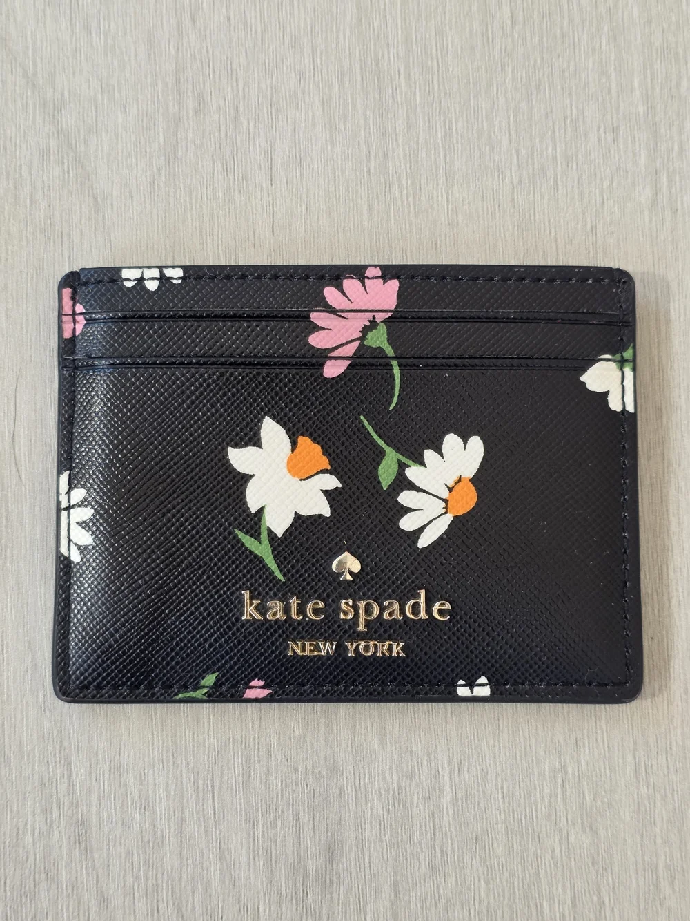 kate spade New York Black Floral Cardholder